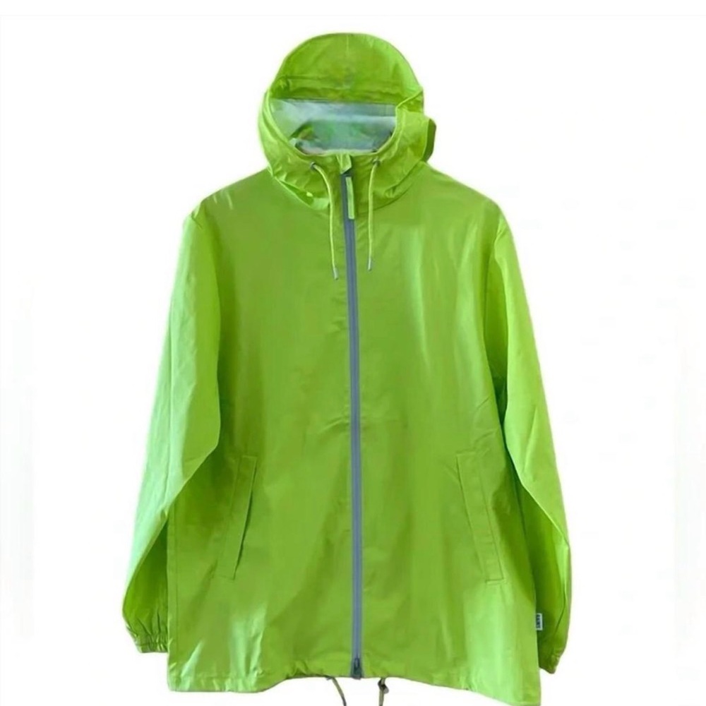 Rains‎ Vibrant Green Hooded Raincoat